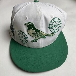 New Era 59FIFTY Baltimore Orioles Fitted Hat 8 Green White Baby Blue UV‎